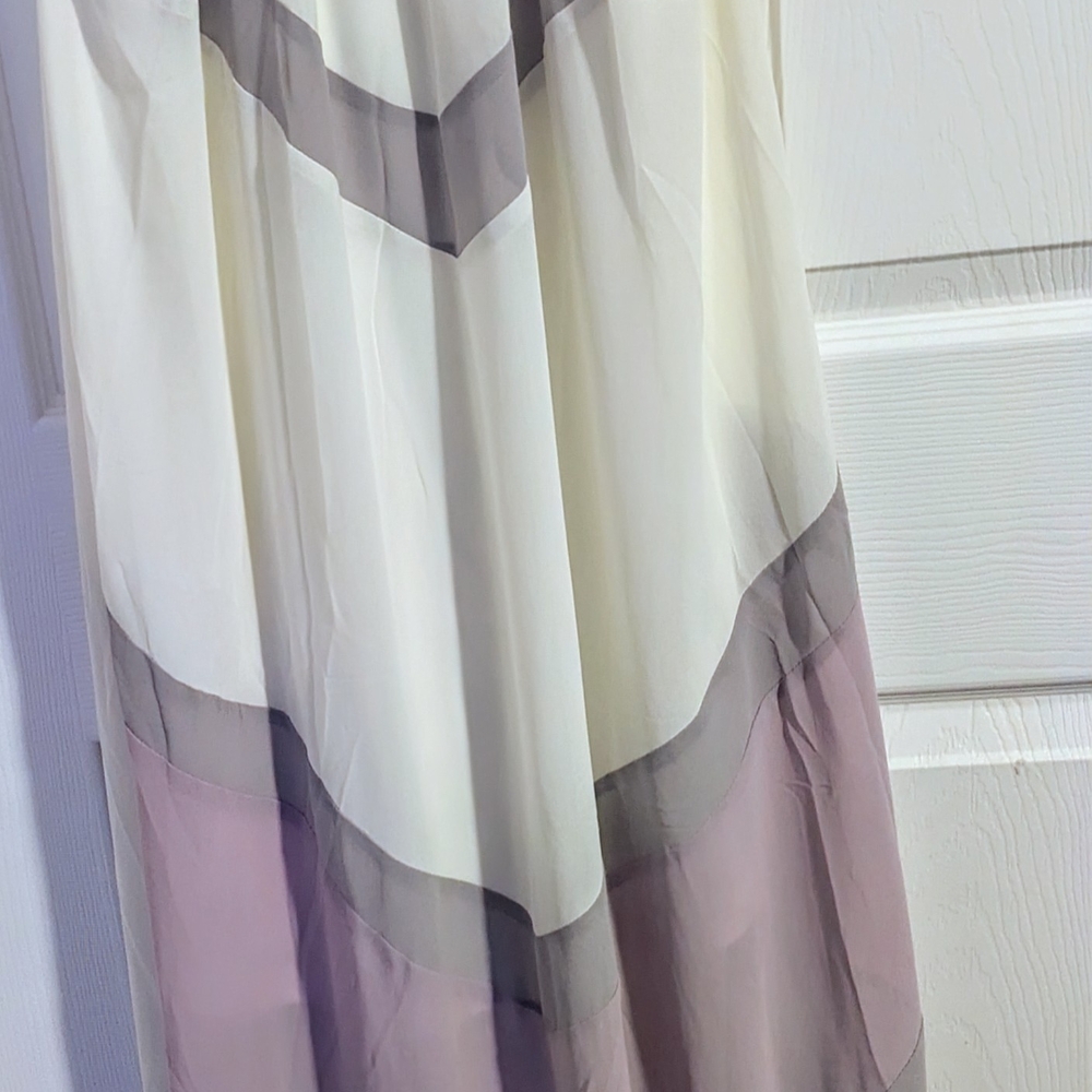 She + Sky Purple and White Sleeveless Maxi Dress